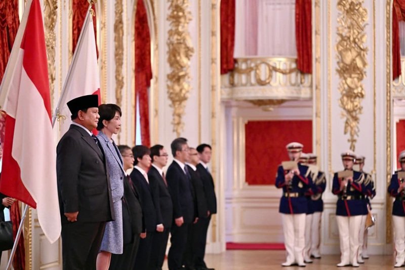 Presiden Prabowo Subianto Bersama Pm Jepang Sanae Takaichi Di Istana Akasaka Holopis