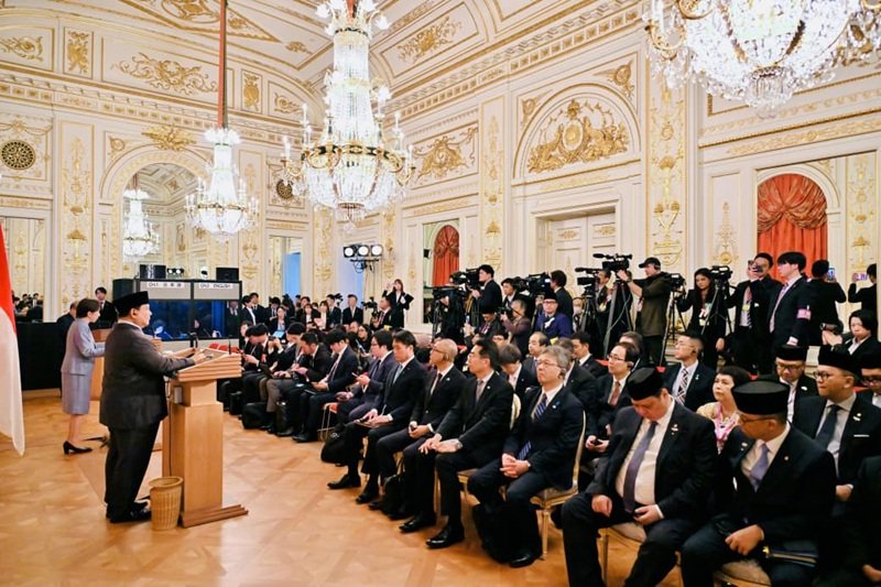 Presiden Prabowo Subianto Dan Pm Sanae Takaichi Saat Memberika Pernyataan Di Sela Sela Pertemuan Bilateral Kedua Negara Holopis