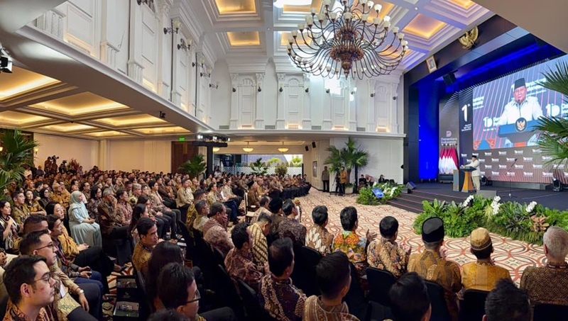 Presiden Prabowo Di Acara Tasyakuran Hari Ulang Tahun Hut Ke 1 Danantara Indonesia Holopis 1