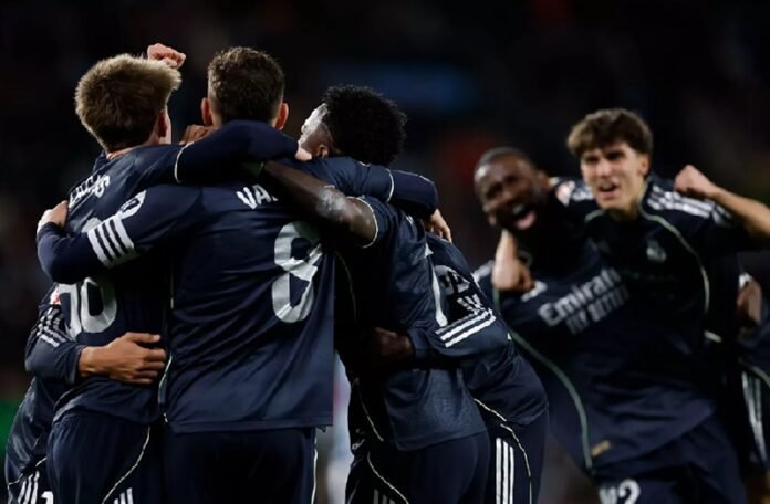 Skuad Real Madrid Saat Selebrasi Gol Lawan Celta Vigo Di Lanjutan Liga Spanyol Holopis