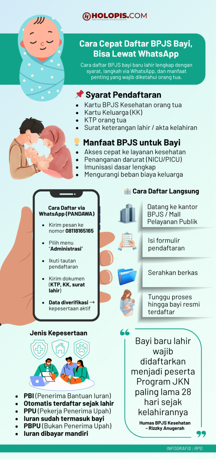 Cara Cepat Daftar Bpjs Bayi Lewat Whatsapp Holopis