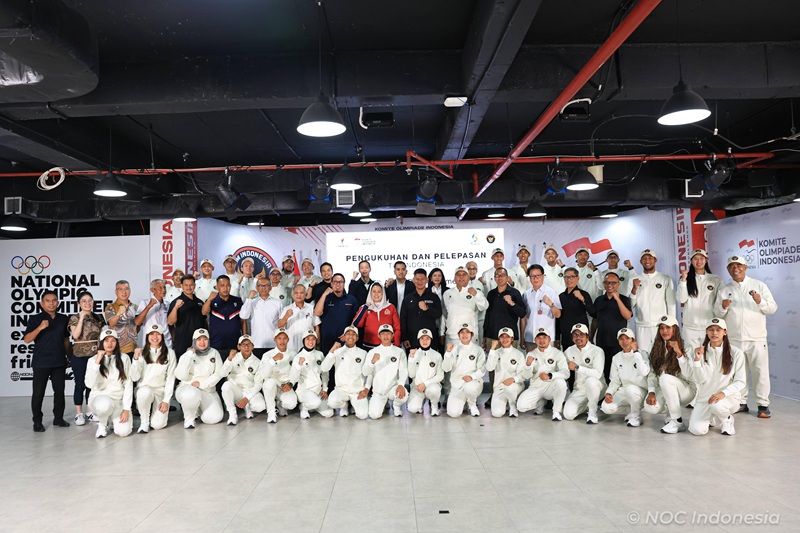 Noc Indonesia Saat Pengukuhan Dan Pelepasan Atlet Indonesia Untuk Asian Beach Games 2026 Holopis