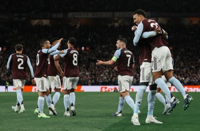 Skuad Aston Villa Saat Selebrasi Gol Di Liga Europa Holopis