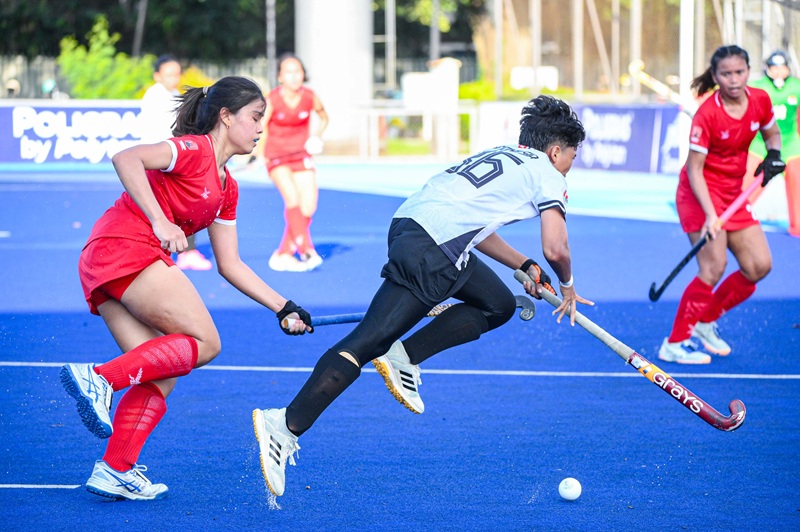 Timnas Hockey Field Putri Indonesia Saat Melawan Singapura Di Kualifikasi Asian Games 2026 Holopis