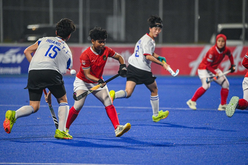 Timnas Hockey Field Putri Indonesia Menghadapi China Taipei Di Kualifikasi Asian Games 2026