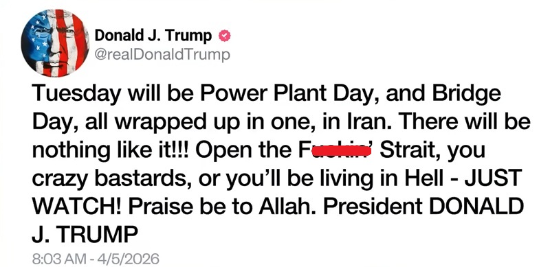 Unggahan Donald Trump Holopis