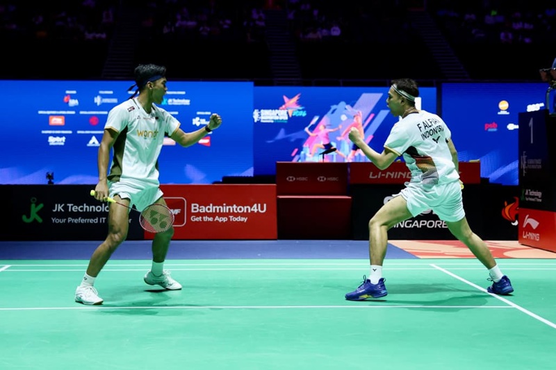 Fajar Fikri Saat Tampil Di Semifinal Singapore Open 2026 Holopis