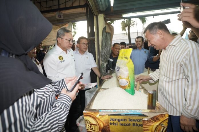 Mendag Busan dan Menko Pangan Zulhas Pasar Palmerah Holopis