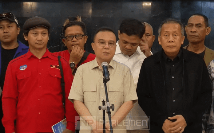 Konferensi Pers Dasco Dan Gebrak