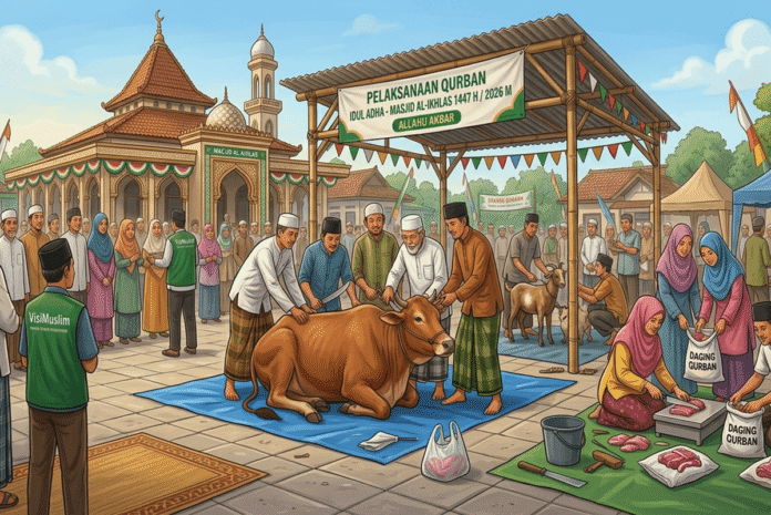 Pemotongan Hewan Kurban Di Area Masjid