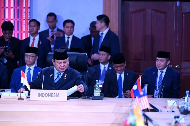 Presiden Prabowo Dalam Rapat Pleno Ktt Asean Ke 48 Holopis