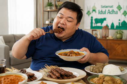 Makan Sate Idul Adha Holopis