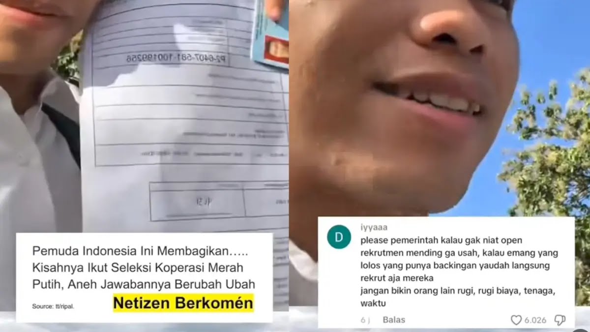 Tangkapan Layar Video Curhatan Peserta Seleksi Manajer Koperasi Desa Merah Putih 1xhom