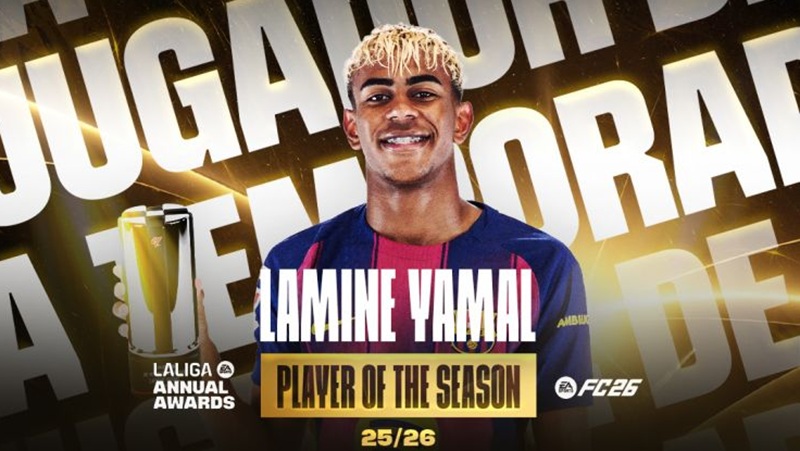 Lamine Yamal Pemain Terbaik Liga Spanyol 2025 2026 Holopis