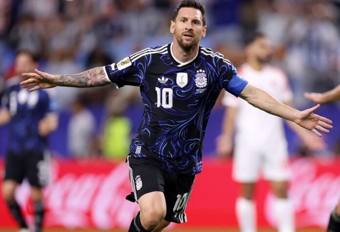 Lionel Messi Selebrasi Gol Lawan Yordania Di Piala Dunia 2026 Holopis
