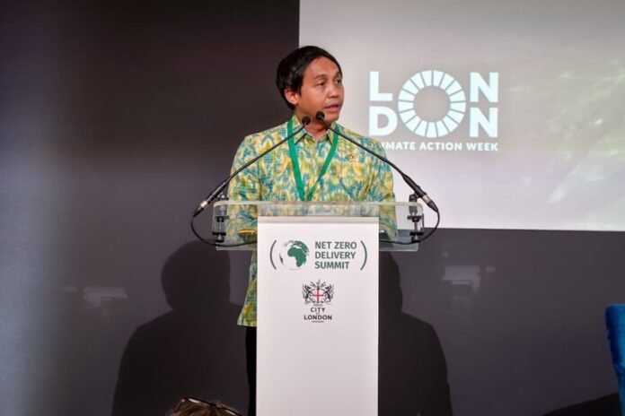 Menhut Raja Juli Saat Memberikan Keterangan Di London Climate Action Week 2026 Holopis