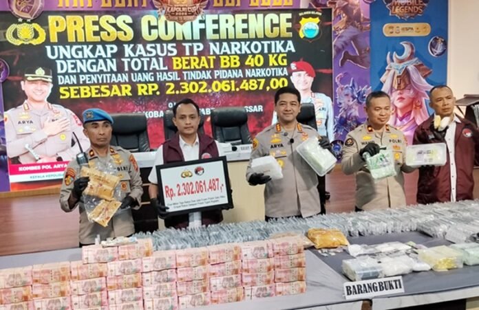 Polrestabes Makassar Rilis Narkoba Holopis