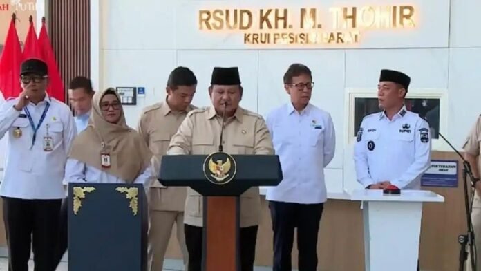 Presiden Prabowo Resmikan Rsud K.h. Muhammad Thohir Di Krui Holopis