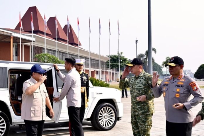 Presiden Prabowo Subianto Bertolak Ke Lampung Dalam Rangka Kunjungan Kerja Holopis