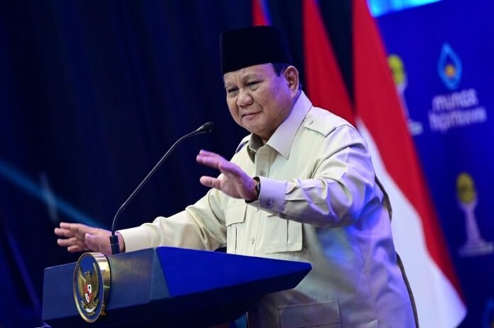 Presiden Prabowo Subianto Saat Menghadiri Munas Xviii Hipmi Holopis
