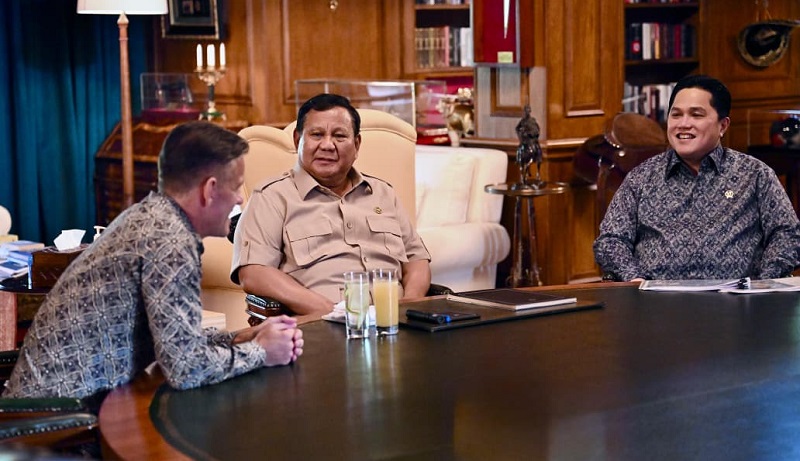 Presiden Prabowo Terima Menpora Erick Dan Pelatih Timnas Indonesia John Herdman Di Hambalang Holopis
