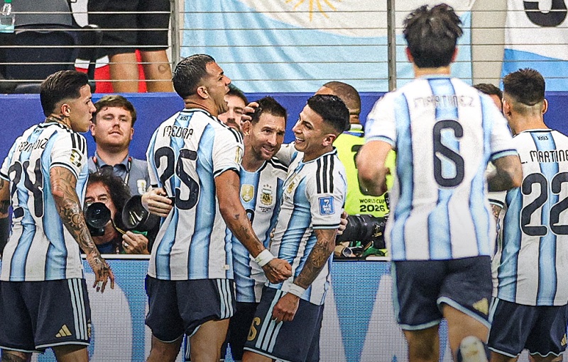 Skuad Timnas Argentina Saat Selebrasi Gol Di Piala Dunia 2026 Holopis