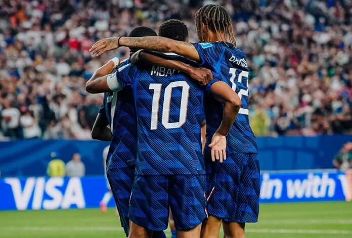 Skuad Timnas Prancis Saat Selebrasi Gol Di Piala Dunia 2026 Holopis