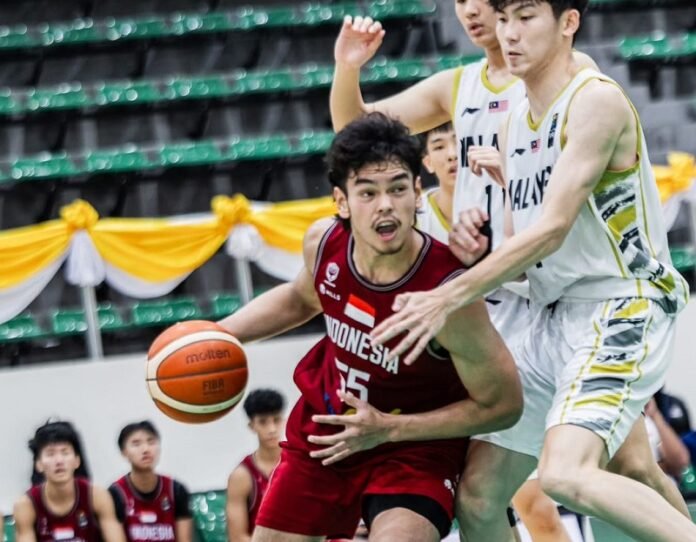 Timnas Basket Indonesia U 18 Putra Saat Menghadapi Malaysia Di Perebutan Posisi 3 Fiba U18 Asia Cup Seaba Qualifiers 2026 Holopis