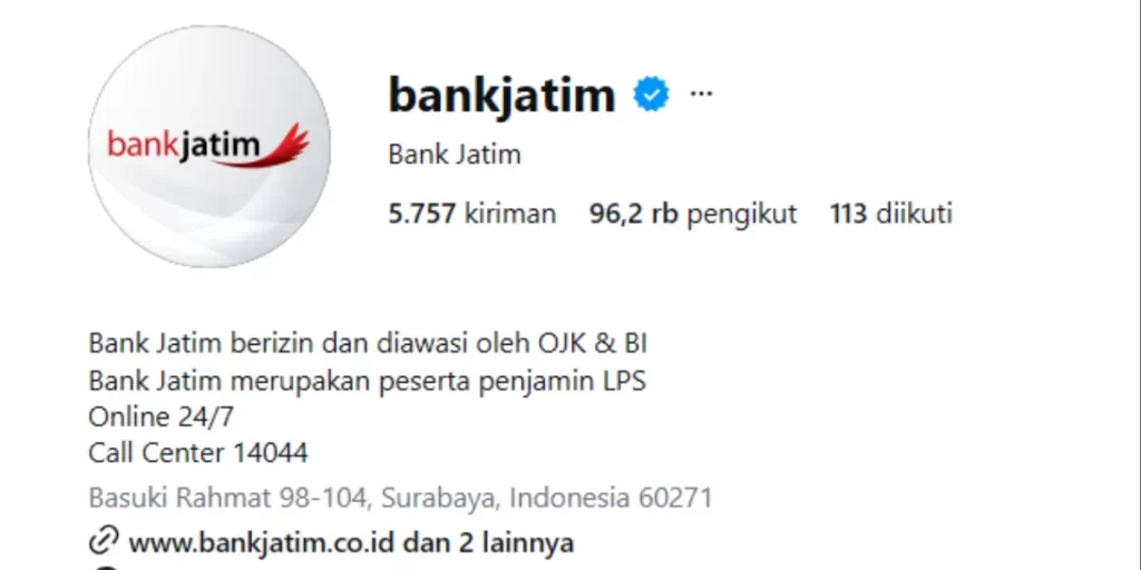 Instagram Bank Jatim