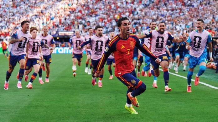 Ferran Torres Selebrasi Gol Kemenangan Di Final Piala Dunia 2026 Antara Spanyol Vs Argentina Holopis