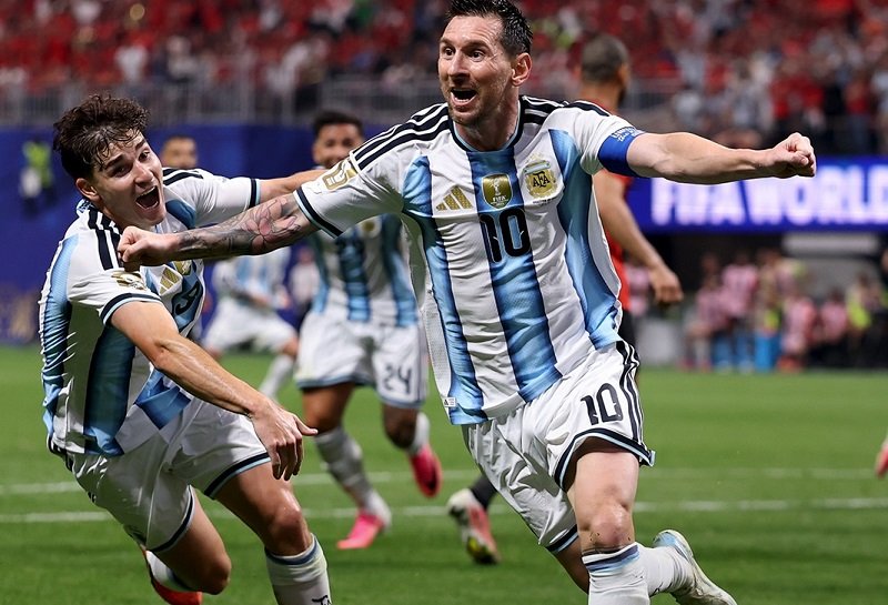 Lionel Messi Saat Selebrasi Gol Bersama Timnas Argentina Di Piala Dunia 2026 Holopis