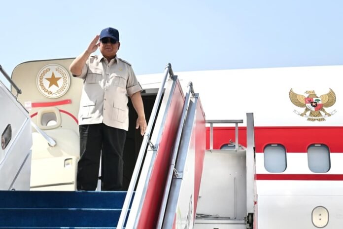 Presiden Prabowo Bertolak Menuju Ntb Dalam Rangka Peresmian Sejumlah Bendungan Holopis