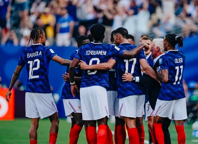 Skuad Timnas Prancis Selebrasi Gol Lawan Swedia Di 32 Besar Piala Dunia 2026 Holopis