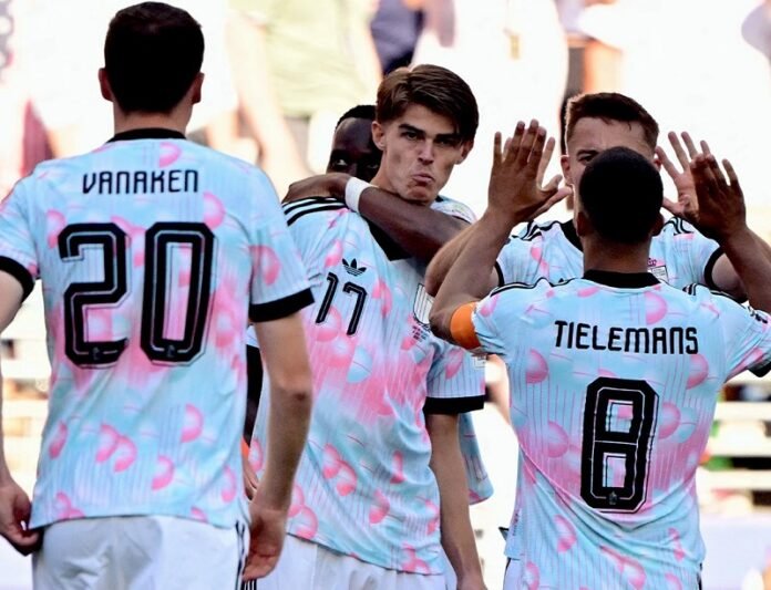 Skuad Timnas Belgia Saat Selebrasi Gol Lawan Amerika Serikat Di 32 Besar Piala Dunia 2026 Holopis