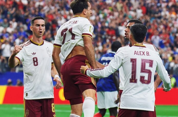Timnas Spanyol Selebrasi Gol Di Semifinal Piala Dunia 2026 Holopis