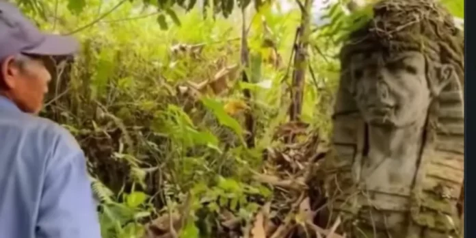 Patung Mirip Firaun ditemukan di Kawasan Gunung Salak Holopis