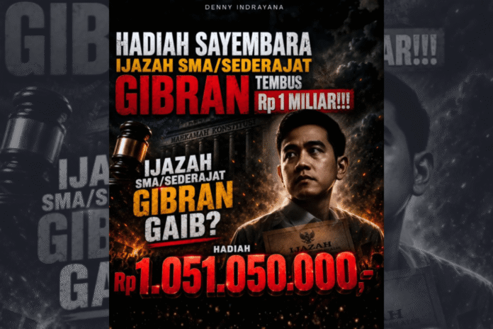 Sayembara Ijazah Sma Gibran 1 Miliar Holopis