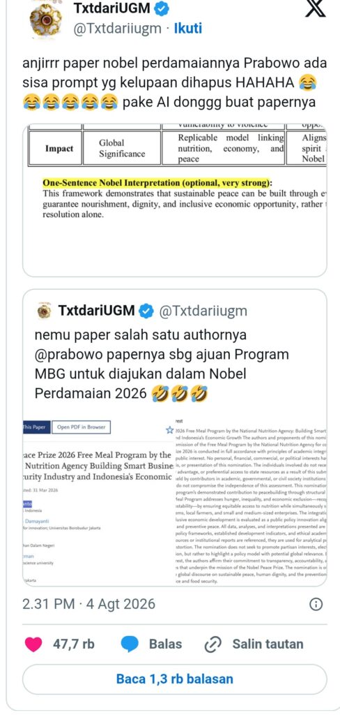 Geger! Paper Nobel MBG Diduga Hasil AI, Terdeteksi 93 Persen dan Sisa Prompt Masih Nongol 1 Screenshot 2026 08 06 08 30 39 92 40deb401b9ffe8e1df2f1cc5ba480b12