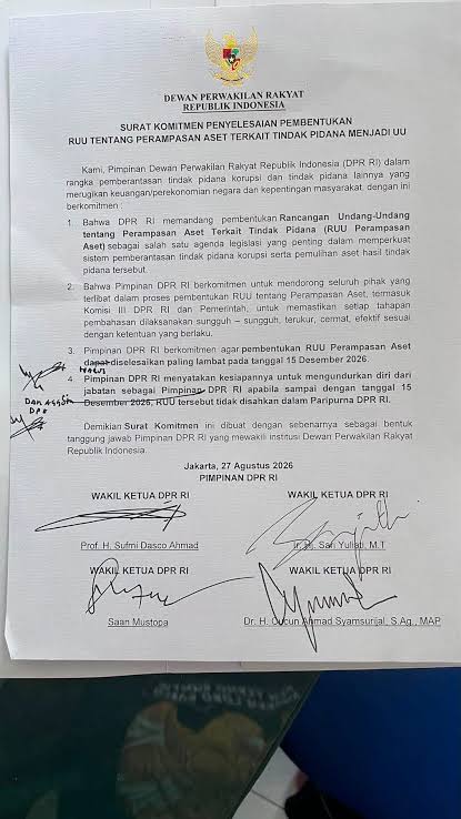Surat Kesepakatan DPR RI