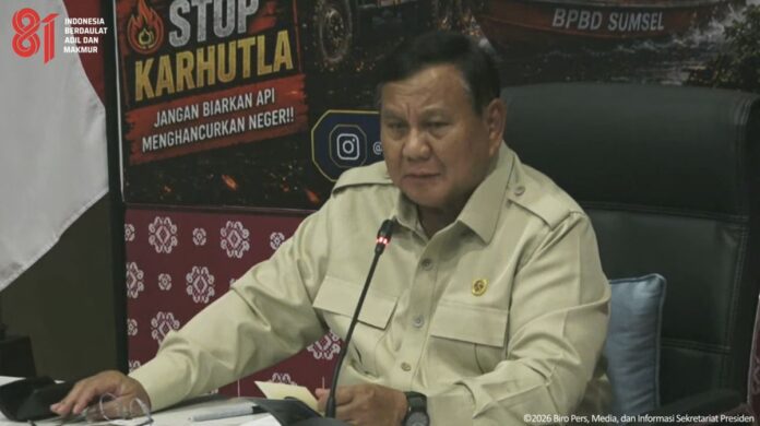 Presiden Prabowo Tiba Di Palembang Turun Langsung Tangani Karhutla Holopis