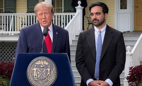 Holopis Donald Trump Dan Zohran Mamdani