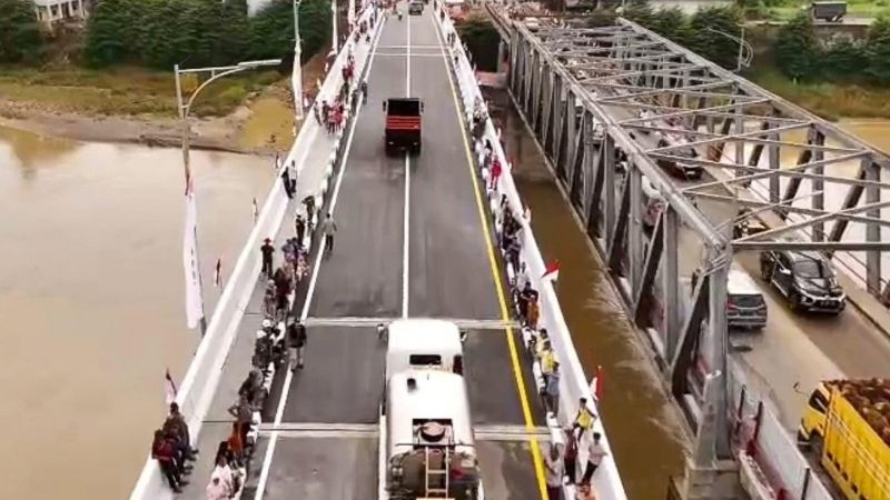 Jembatan Permanen Krueng Tingkeum Dibuka, Jalur Aceh-Sumut Pulih 1 Jembatan Krueng Tingkeum Holopis 2