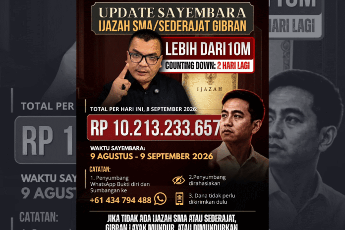 Sayembara Ijazah Gibran 102 Miliar Holopis