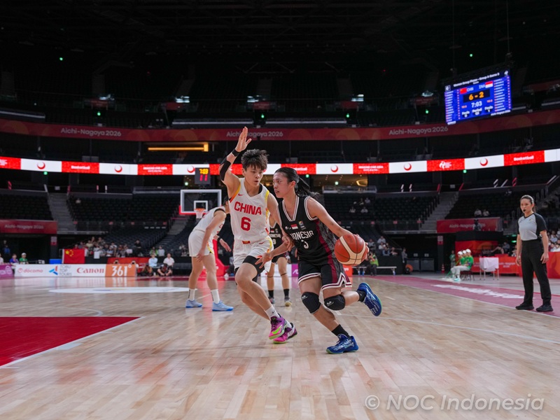 Timnas Basket Indonesia Putri 5x5 Saat Melawan China Di Asian Games 2026 Holopis
