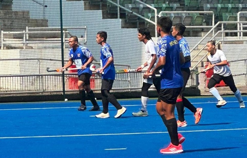 Timnas Hockey Field Putra Indonesia Saat Pemusatan Latihan Holopis